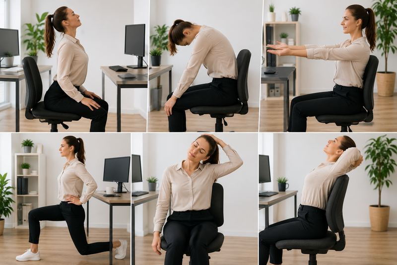 Rückenschmerzen im Büroalltag – Übungen, Physiotherapie Rostock